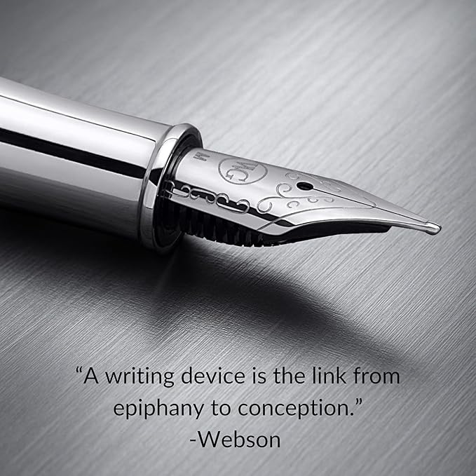 Webson Gill ‘The Weaver’ Black Luxury Executive Fountain Pen, Polished Lacquer - Image 4