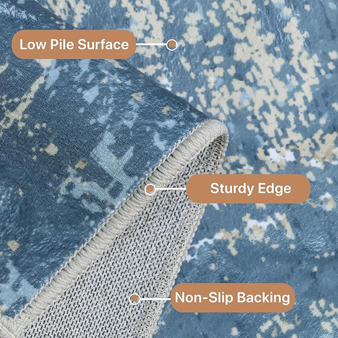 GENIMO Washable Area Rugs for Living Room, 8x10 Modern Non Slip Rugs, Low Pile - Image 7