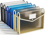 ABC life 6 Pack Plastic Expanding File Folder, Transparent envelopes by ABClife