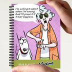 TF Publishing 2026 Maxine Medium Weekly Monthly Planner with 12-Month Calendar Grid, Goals and Task Trackers - Weekly Schedule Planner w/Priority List Section and Stickers - 6.5in x 8in