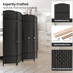 Cocosica 4 Panel Room Divider, 6Ft Folding Privacy Screen, Tall - Image 2