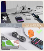 45Pcs Nearockle Cable Labels and Silicone Cable Ties Value Cable Management Set - Image 4