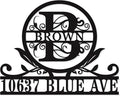 Personalized House Number Monogram Sign, Custom Address Sign by HYTSIGN