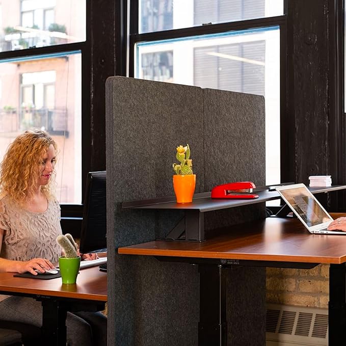 Stand Up Desk Store ReFocus Raw Freestanding Acoustic Desk Divider Privacy - Image 4