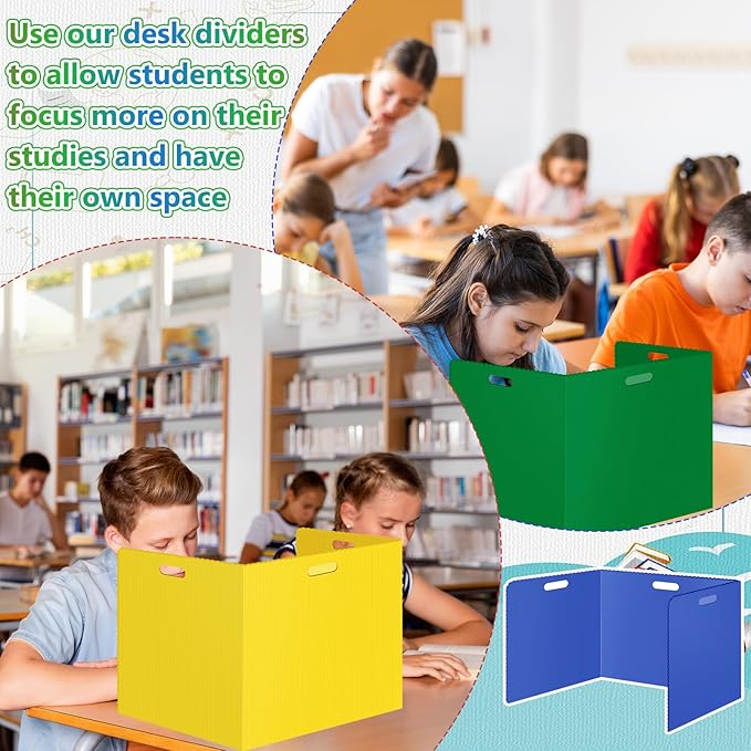 24Pack Desk Dividers for Students 14 × 17.5 × 14 Inch Plastic Durable and - Image 7