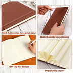 Honoson 20 Pack Lined Journal Notebooks A5 Hardcover Executive Notebook 5.5" x - Image 3