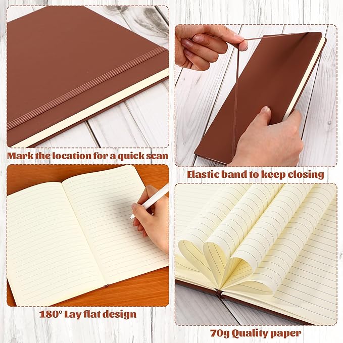 Honoson 20 Pack Lined Journal Notebooks A5 Hardcover Executive Notebook 5.5" x - Image 3