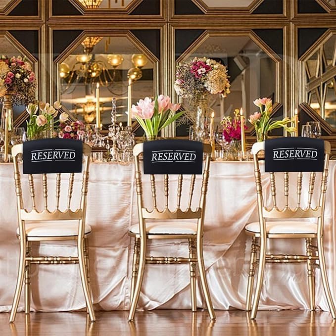 12 Pcs Reserved Seating Signs Reserved Chair Sign Printed Placeholder - Image 2