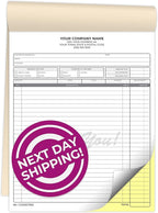 Custom 8.5" x 11" Carbonless NCR Books in 2-Part Duplicate Invoices, Work Orders by PrintPPS
