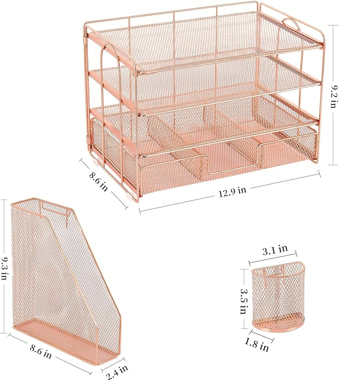OPNICE Desk Organizer, 4-Tier Desktop File Organizer - Image 4