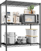 3 Tier Storage Shelves Metal Shelving Unit, Adjustable Wire Rack Pantry Kitchen by Durayloly