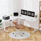 FLEXISPOT L Shaped Standing Desk, 71 x 63 Inch Electric Height Adjustable - Image 2
