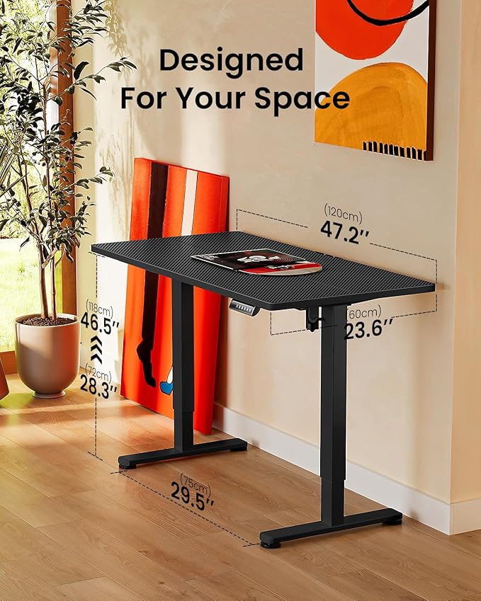 ErGear Height Adjustable Electric Standing Desk, 47.2 x 23.6 Inches Sit Stand - Image 3