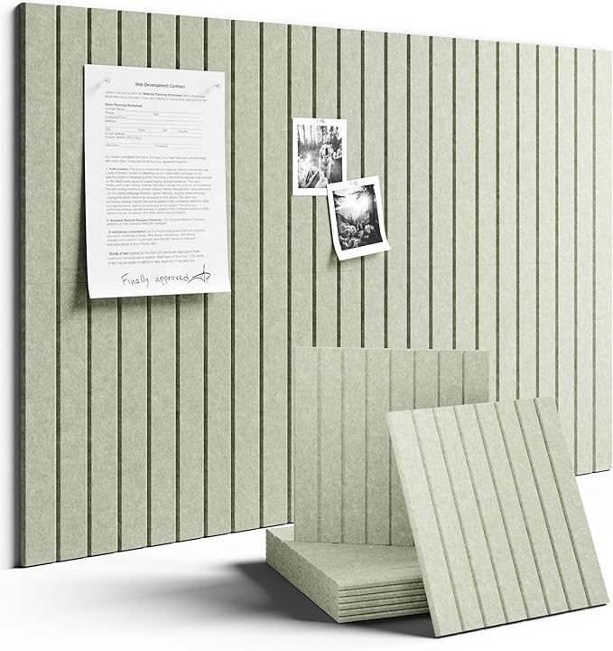 Fluxynara Large Felt Bulletin Board 36" x 24" Cork Board Alternative-6 Pack by FLUXYNARA