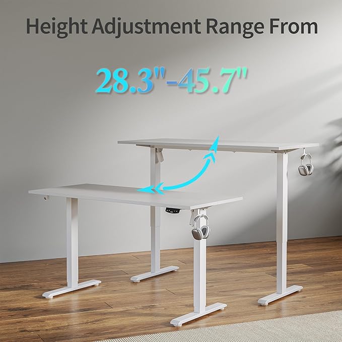 Agilestic Electric Standing Desk, Large 63 x 24 Inches Height Adjustable Desk - Image 6