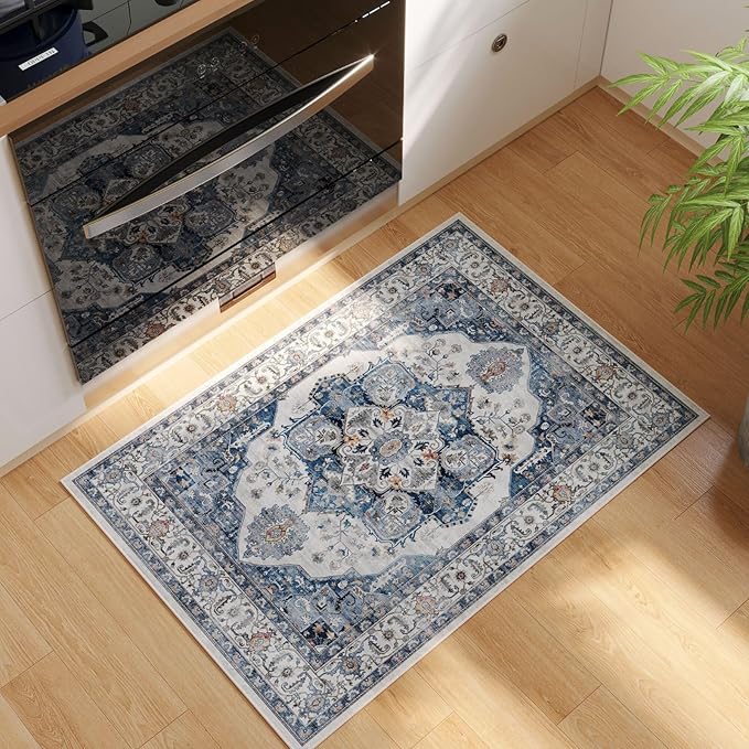 Rugcomf Vintage Medallion Rugs for Entryway 2'x3' - Image 3