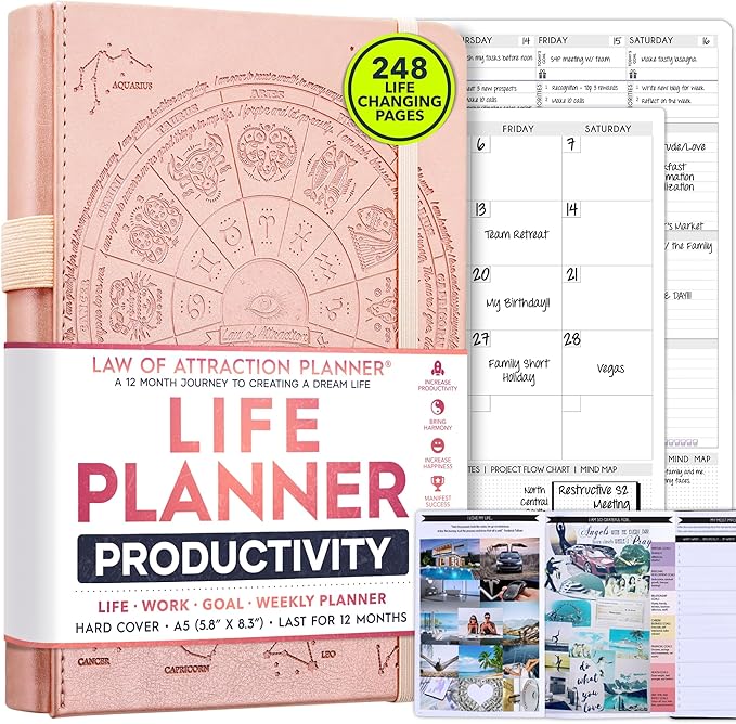 Life Planner - Undated Weekly & Monthly Planner, 12-Month Journey to Increase by FreedomMastery