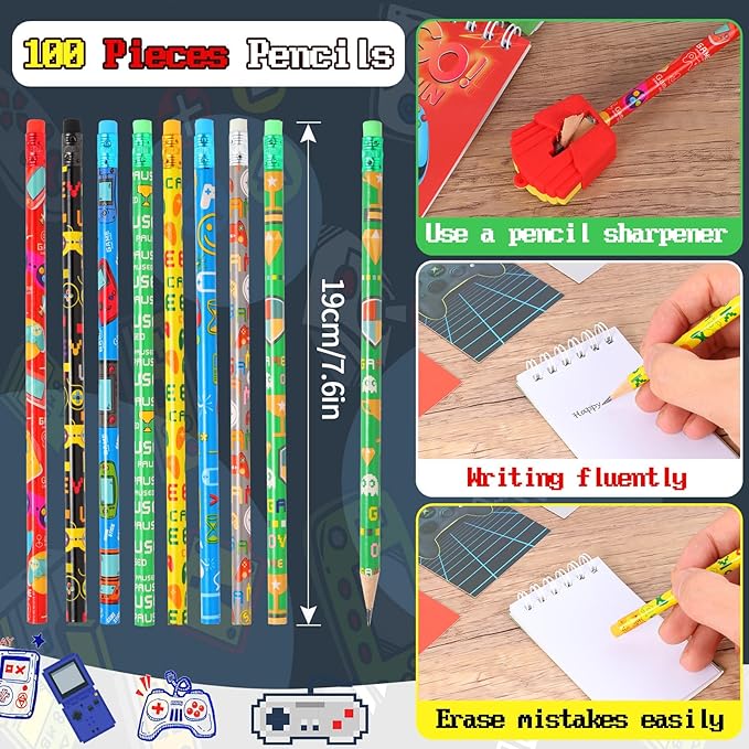 Kolewo4ever 148 Pieces Video Game Theme Stationery Set:100 Pcs Video Game - Image 2