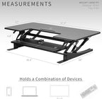 VIVO 48 inch Height Adjustable Large Stand Up Desk Converter, V Series - Image 4