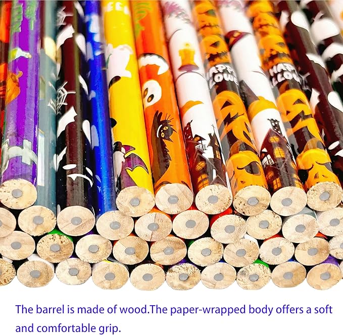 Jsehchya 72PCS Corlorful Halloween Wooden cased Pencils - Image 4