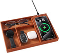 Valet Tray, Built in Wireless Charging Pad, Nightstand Organizer, Two-Toned by wirelessfuturecharger