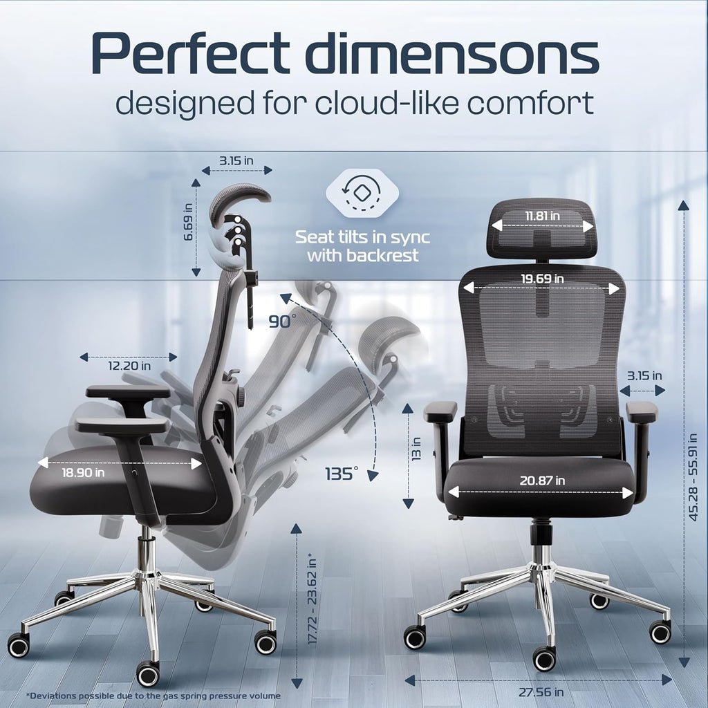 ergonomic office chair comfy [#1 in tests] shown in use