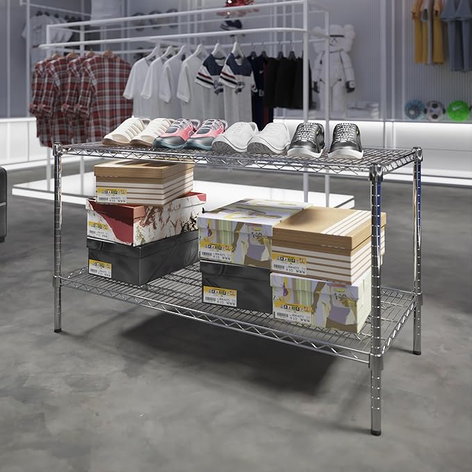 Regal Altair 21" Deep x 48" Wide x 27" Height Wire Shelving Kit | 2-Tier | NSF - Image 2