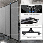 Upgrade Version Room Partition and Divider, Freestanding Rolling Dividers - Image 4