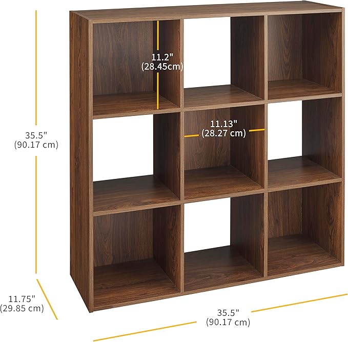 Whitmor 9 Cube Storage Organizer, Open Storage Display Bookshelf, Storage - Image 2