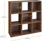 Whitmor 9 Cube Storage Organizer, Open Storage Display Bookshelf, Storage - Image 2