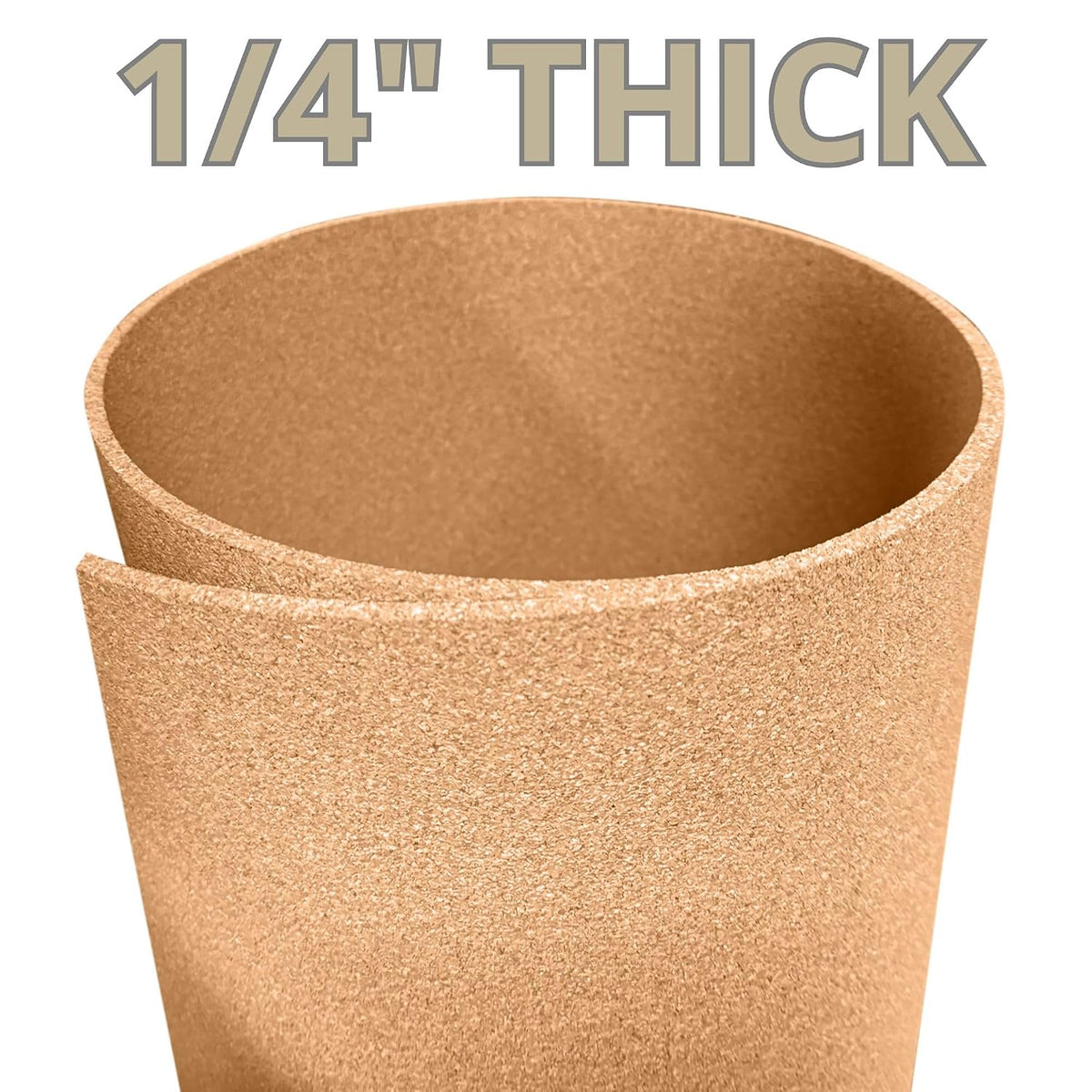 Manton Cork Premium Cork Roll - 3' x 12' x 1/4", 100% Natural Fa...