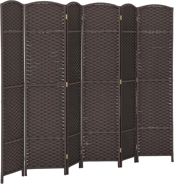 HOMCOM Room Divider, 6 Panel Folding Privacy Screen, 5.6' Tall Freestanding by HOMCOM