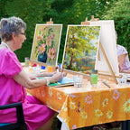 Miratuso Art Easel A-Frame Painting Easel, Wood Display Stand Holding Canvas Up - Image 8