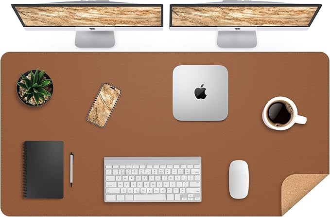Leather Desk pad Protector, Large Desk mat by AFIING