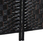 HOMCOM Room Divider, 4 Panel Folding Privacy Screen, 6FT Tall Portable Wicker - Image 9