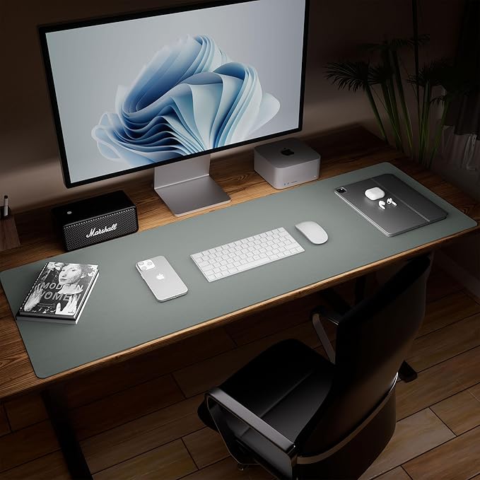 Aothia Leather Desk Pad Protector, Office Desk Mat, Large Mouse Pad, Laptop - Image 3