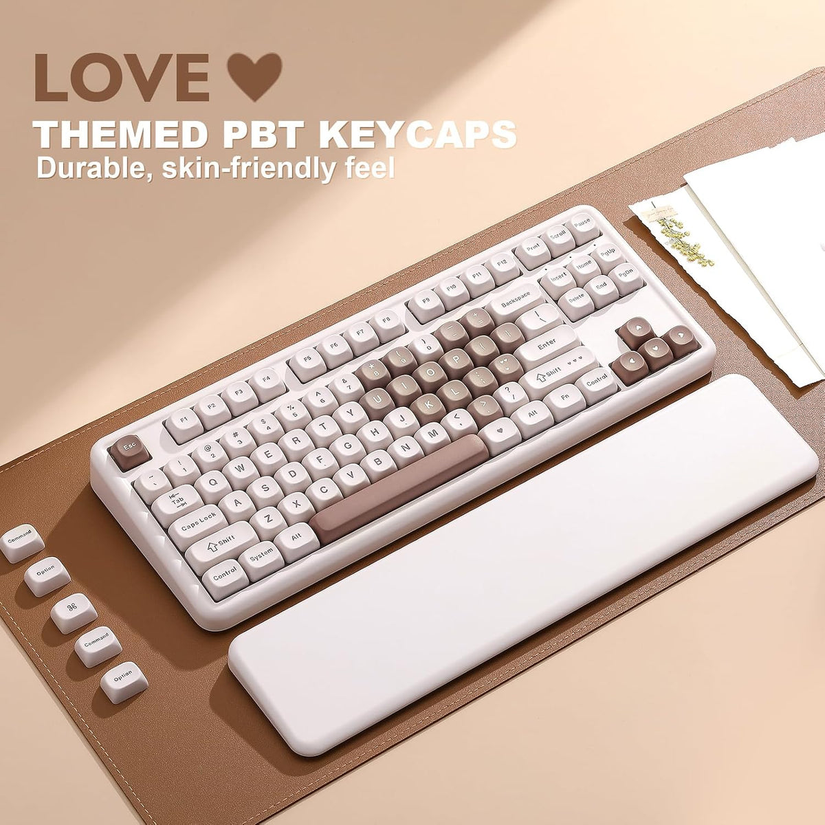 YUNZII B87 TKL Wireless Mechanical Keyboard (Brown Heart,Cocoa V2)