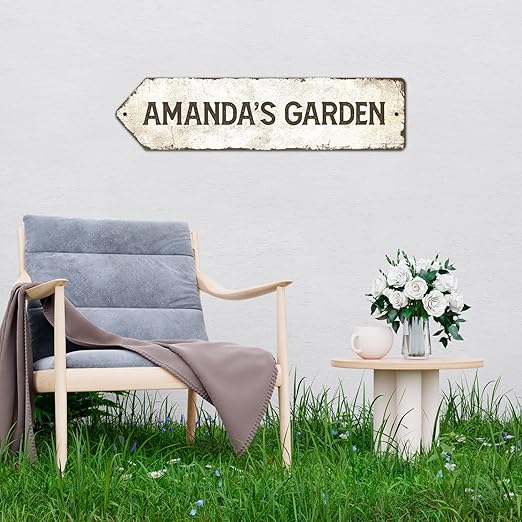 Rustic Custom Sign, Personalized Left Directional Metal Composite Street Sign - Image 9