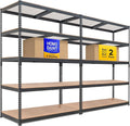 HOMEDANT 5 Tier Storage Shelves Adjustable Laminated Boltless Garage Metal by TheBestOrganizingSolution