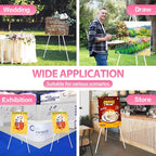 VAIIGO 63" White Easel Stand for Wedding Sign Poster Display Easel Folding Art - Image 9
