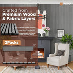 Avana Acoustic Wood Wall Panels – 94.4 x 12.6 Inch Gray Oak Acoustic Panels 2 - Image 4