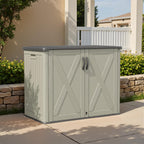 patiowell resin outdoor storage cabinet, 26 cu.ft horizontal, view 9