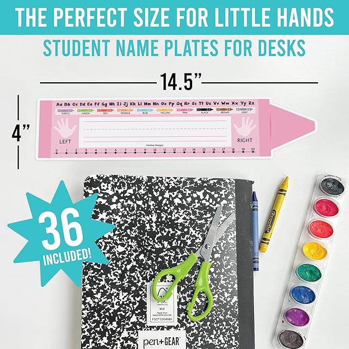 Desk Name Tags for Classroom – 36 Student Name Plates for Classroom Kindergarten - Image 2