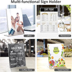 Ludery 8.5x11 Inches Acrylic Sign Slant Back Holder, Plastic Display Stand - Image 5