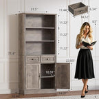 BORNOON 71.4" Tall Bookshelf - Image 2