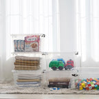 Citylife 22 QT Clear Plastic Storage Bins - Image 6