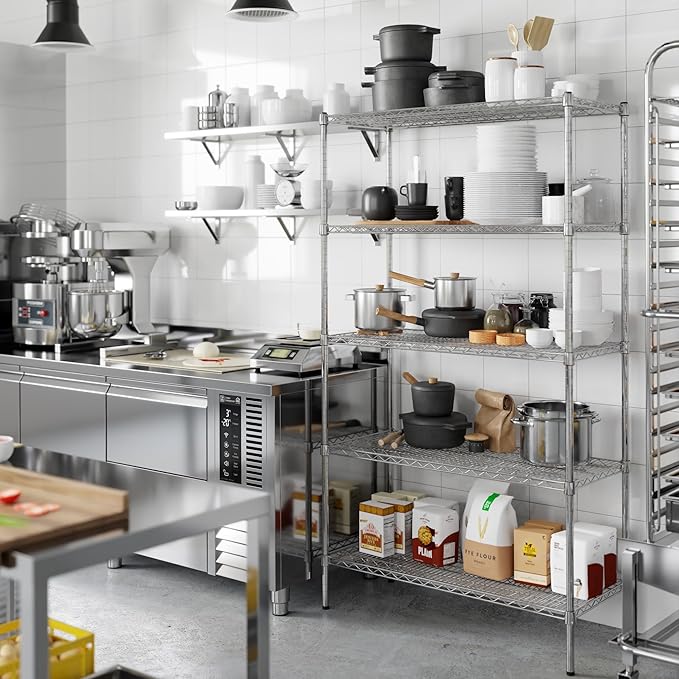 Regal Altair 18" Deep x 42" Wide x 74" Height Wire Shelving Kit | 5-Tier | NSF - Image 6