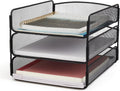 Safco Onyx Desk Organizer, 3 Trays, Office and Classroom Mailbox, Paper and