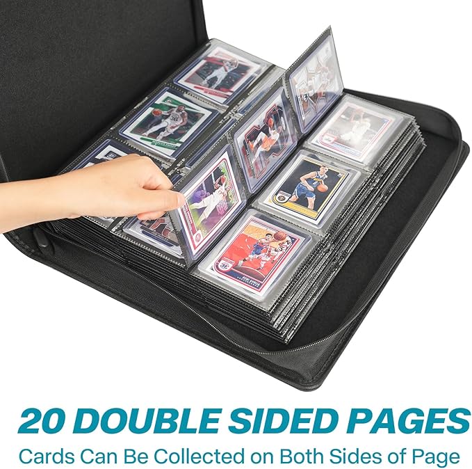 Sibonic 9 Pocket TopLoader Binder, Holds 360 3”x4” Toploader Hard Cases - Image 5