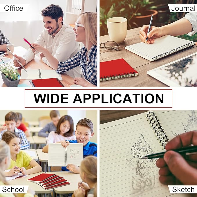 Yahenda 18 Pcs Spiral Notebook Bulk A5 Journal Lined 8.3'' x 5.5'' Writing - Image 6